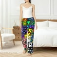 thumbnail image 6 of Lsque Geometry Dash Print Women's Pajama Pants, Lounge Pant - Comfortable Home Wear,Elastic Waistband, Stylish Design-Small, 6 of 9