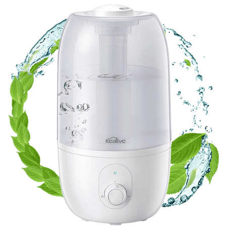 

Kealive Humidifier Cool Mist Humidifier 2.7 L Quiet Ultrasonic 360° Nozzle Adjustable Mist Output Last Up to 30H