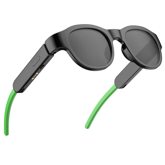 HYYOYEE Kids Bluetooth Sunglasses with Open Ear Speakers, Polarized UV400 Audio Smart Sunglasses for Children Ages 6-12 (Black)