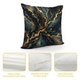 thumbnail image 4 of YANMS Pillow Covers Abstract Marble Throw Pillow Covers Black Gold Veins Pillowcase Cushion Cover for Sofa Couch Bed White, 4 of 5
