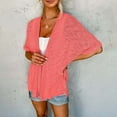 thumbnail image 6 of CHICLOOM Summer Tops for Women Short Sleeve 2025 Lightweight Cardigan Open Front Casual Loose Cover Ups Women Blouses, 6 of 7