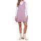 thumbnail image 2 of VESTIDO DE PUNTO GRUESO SIN MANGAS CUELLO EN V CON DOBLADILLO VOLANTE M ROSA POLVO, 2 of 6