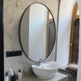 thumbnail image 1 of Mirrorize Canada 28x36 Black Oval Mirror, 1 of 5
