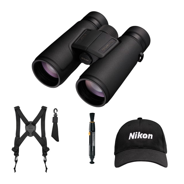 Binoculares Nikon Monarch M5 8x42 con sombrero y funda para accesorios