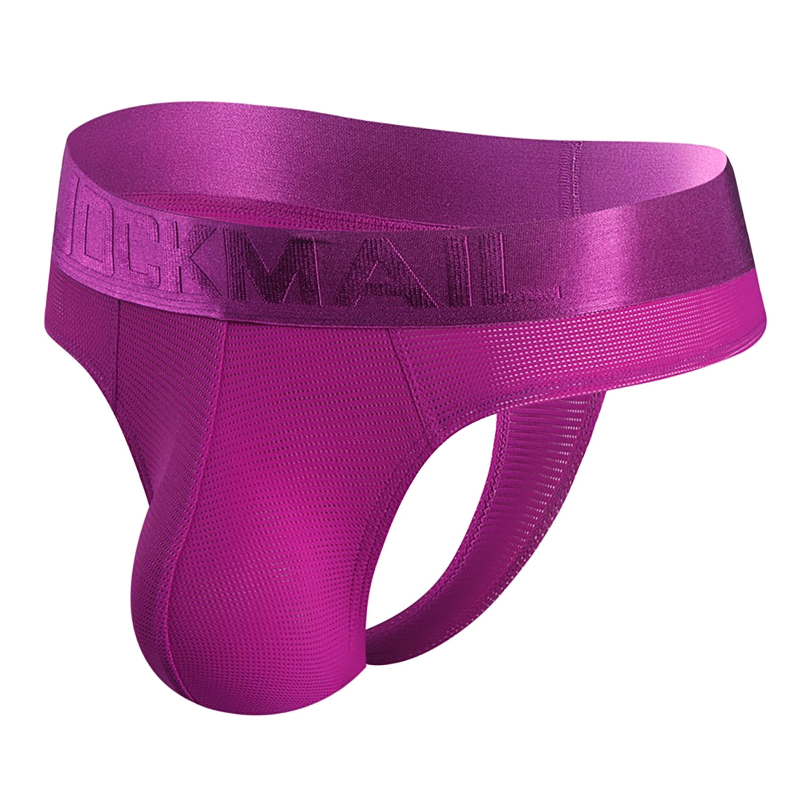 Dndkilg Jock Strap Jockstrap Briefs For Men Male Supporters Athletic Underwear Bikini Purple M