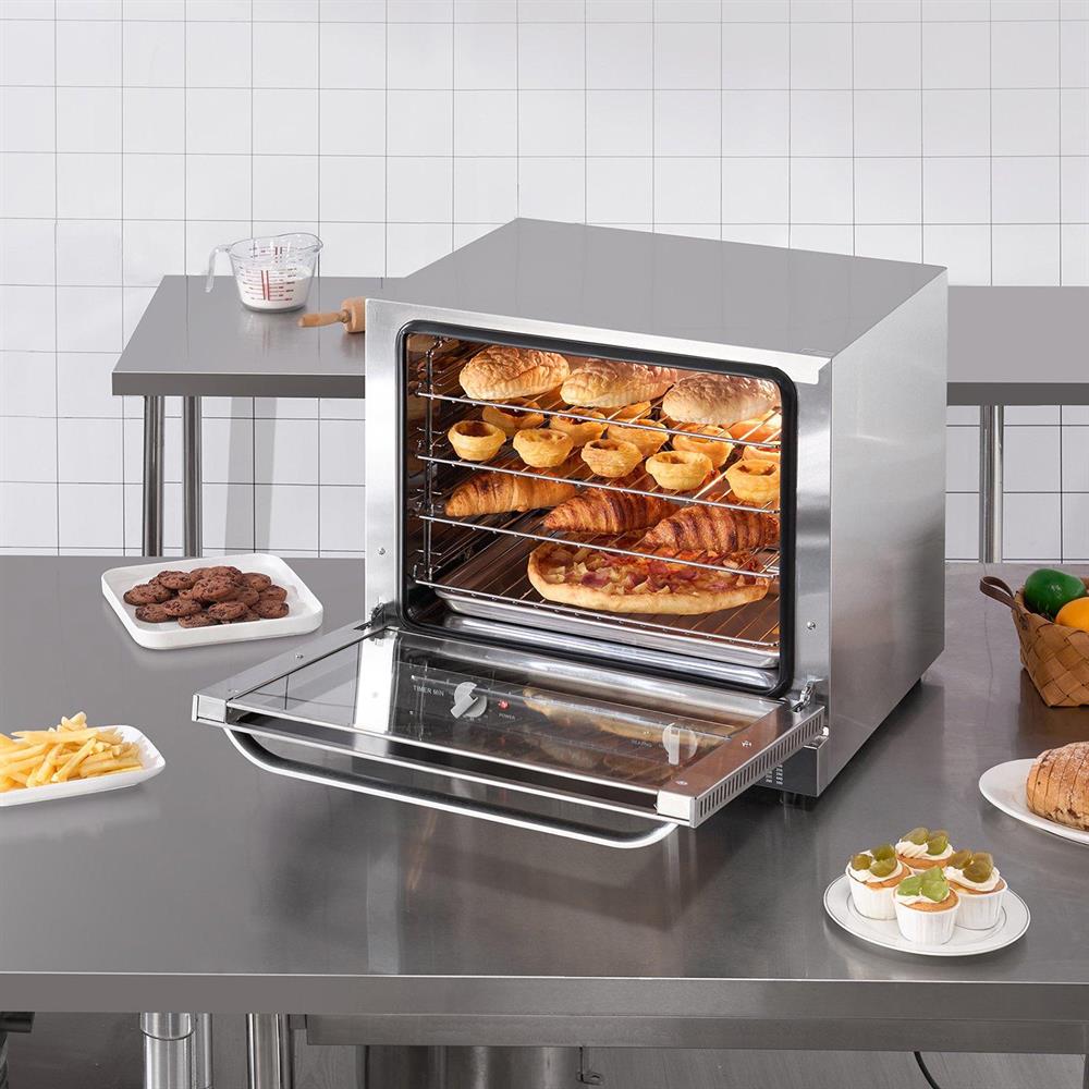 Choco Moon 66L Commercial Countertop Oven 2800W - Stainless Steel Toaster Oven - Large Capacity Multi-Functional Baking