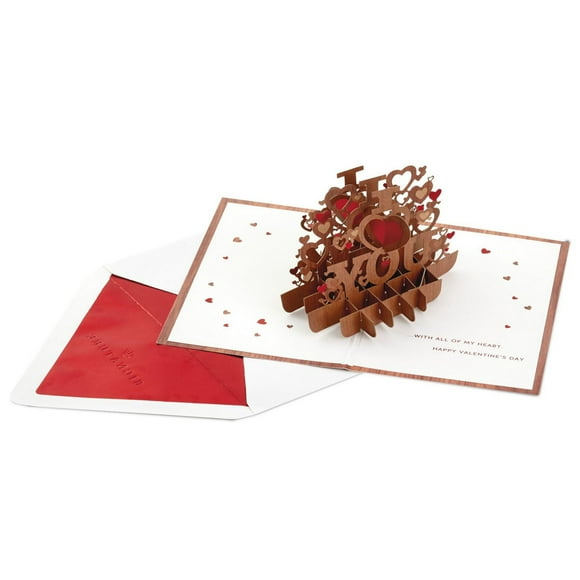 Hallmark Signature Paper Wonder 3D Pop-up Valentine's Day Card (All My Heart)