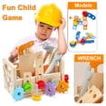 thumbnail image 4 of Montessori Wooden Tool Kit for Creative Toddlers, Includes Reversible Design for Tool Bench or Storage, Fine Motor Skills Development & DIY Model Building, Educational Set for, 4 of 7