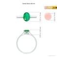 thumbnail image 5 of ANGARA Natural Oval Solitaire 1.1 ct Emerald Cocktail Ring in 14K White Gold for Women (Size-8x6mm) | May Birthstone, Birthday, Anniversary, Jewelry Gift for Women | Natural Emerald Ring, 5 of 9