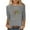 Gray, variant on ICHUANYI Women's Tunic Tops 3/4 Sleeves Crew Neck Shirts Casual Loose Print T Shirt
