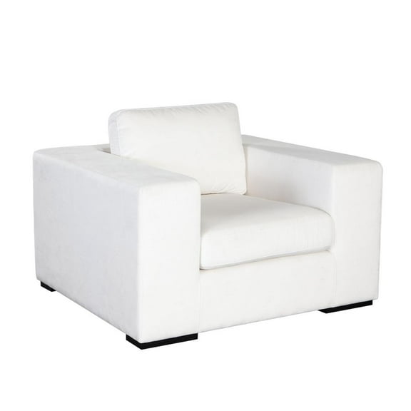 Muse Accent Chair in Mist White Performance Fabric by Diamond Sofa