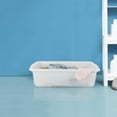 thumbnail image 5 of 32 L Plastic Large Commercial Bus Tubs, 4-Pack Utility Tote Bus Box, White, 5 of 7