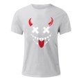 thumbnail image 4 of Blusas y camisas de manga corta y cuello redondo para hombre. Blusas/camisetas de manga corta con cuello redondo y estampado de Halloween para hombre. Blusa para hombre., 4 of 4