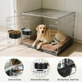 thumbnail image 7 of SSAWcasa Kennel Water Bowl Hanging, 2Pcs Stainless Steel Dog Crate Bowls for Food and Water, Removable Pet Feeding Bowls No Spill for Medium＆Small Dogs, Cats, Pets - Black M (6.3x2.6''&5.5×2.4''), 7 of 7