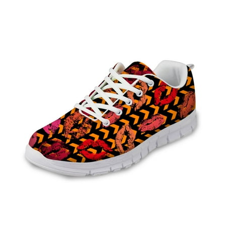 

Spring Women Casual Flats Shoes Sneakers Stylish Woman 3D Women s Sexy Lips Pattern Comfortable Mesh Ladies Footwears