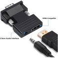 thumbnail image 4 of HUGFEGWE 2 Pcs HDMI-Compatible to VGA Converter Adapter 1080P VGA Adapter 3.5MM Audio Jack for PC Desktop Laptop to HDTV Projector Video Audio CJB91-87152, 4 of 6