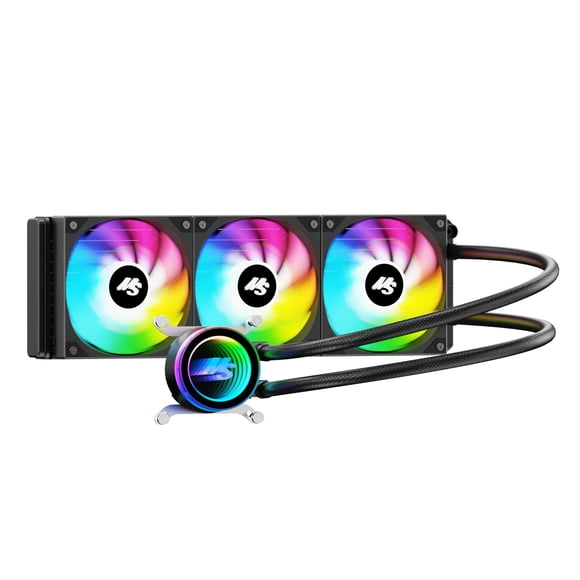 Minorsonic AIO CPU Cooler, 360mm AIO with High-Speed Ceramic Bearing Pump, 3X PWM ARGB Fans, 3-Phase Motor for Better Cooling Performance, Heat Trans