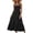 Black, variant on Women's 2026 Boho Maxi Dresses Smocked Waist Spaghetti Strap Tiered Ruffle Long Flowy Sundress for Beach Vacation