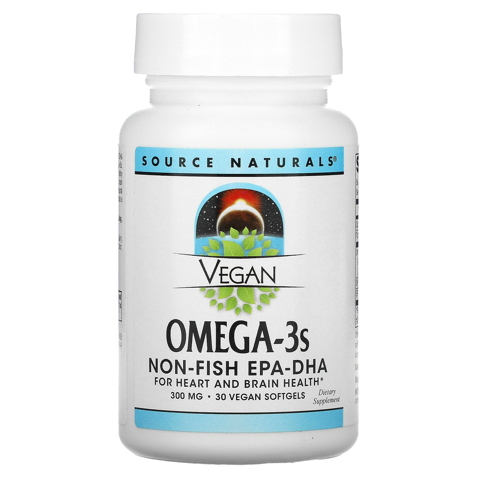 Vegan Omega-3s Non-Fish EPA-DHA, 300 mg, 30 Vegan Softgels, Source Naturals