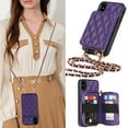 thumbnail image 3 of iPhone X Wallet Case, iPhone XS Cover, Allytech Zipper Case with Card Holder Slot Crossbody Chain Strap Handbag Purse Wrist Strap Shockproof PU Leather Case for iPhone X/ XS 5.8", Purple, 3 of 6