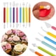 thumbnail image 5 of Billuyoard Fondant Chocolate Cookie Modelado Adultos Herramientas Set Cake Cupcake Decoración Hogar Boda Suministros Gadgets 9 Piezas Type3 NO3 Billuyoard HA010281-01, 5 of 6