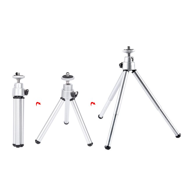 Mini trípode para telescopio 3 piezas Jadeshay aleación de aluminio Plata