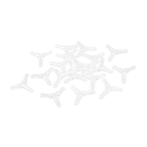 Unique Bargains 20 Pcs Oxygen Maker Clear Plastic Y Shape Trifurcate Air Valve for Aquarium Tank