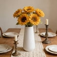 thumbnail image 6 of AuroraX Plastic Dried Flower Vase Small Decorative Desk Vase Matte White Modern Tall Lightweight Home Office Table Vase White, 6 of 6