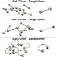 thumbnail image 6 of Ayyufe 60Pcs Body Piercing Rings Mixed Skin-friendly 316L Stainless Steel Nose Ear Lip Fashion Body Piercing Studs Nose Rings Pack for Daily Life, 6 of 7