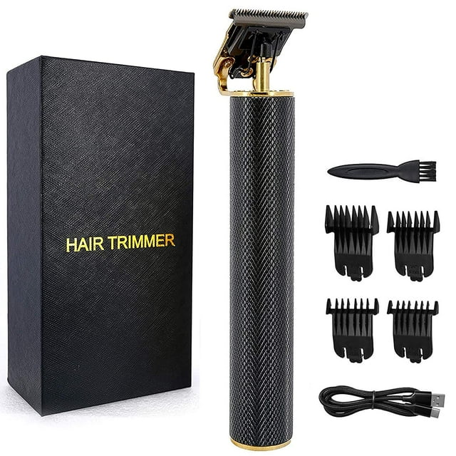 Professional Cordless Outliner Hair Trimmer, 0mm Baldheaded Hair Clipper T-Blade Hair Clipper for Men Zero Gapped Detail Beard Shaver Barbershop