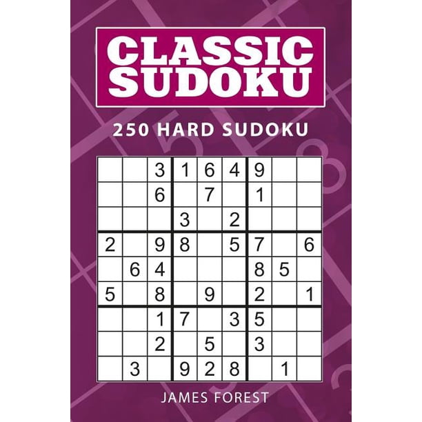 Classic Sudoku 250 Hard Sudoku Walmart Walmart
