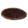 thumbnail image 5 of Soho Luxurious Faux Sheepskin Round Shape Brown Shag Area Rug, 5 of 5