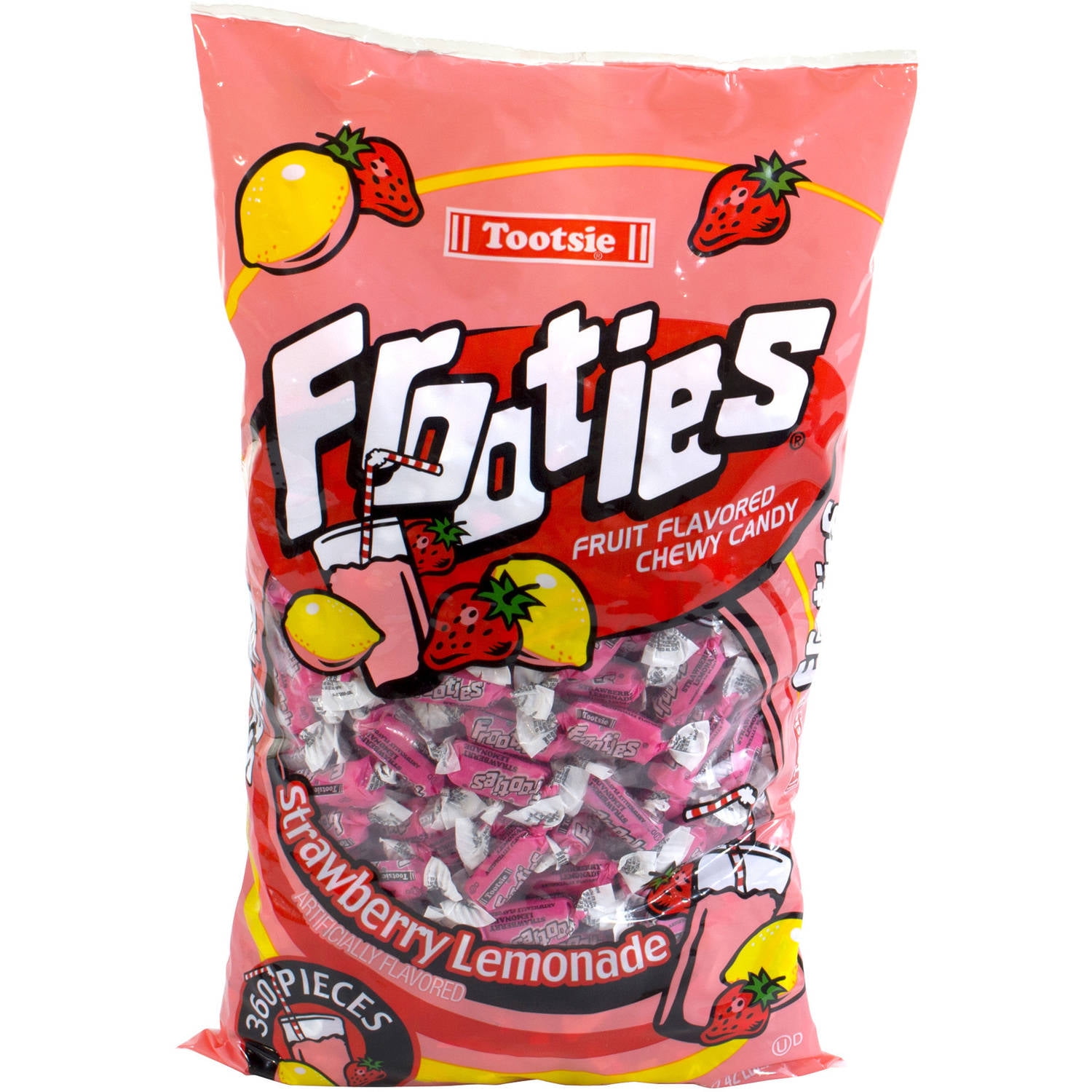 Tootsie Frooties Strawberry Lemonade Fruit Flavored Chewy Candy, 360