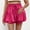 Hot Pink, variant on Crunowin Womens Double Layer Ruffle Hem Shorts, Summer Solid Color Ruffle Tiered Skorts Mini Skirt Shorts Hot Pink L