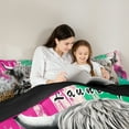 thumbnail image 5 of Castle Fairy Highland Cow Watercolor Comforter Set, Full, 3-Piece, 5 of 8
