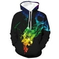 thumbnail image 2 of Jinhomg Graphic Hoodies for Men Flame Print Hooded Sweatshirt with Pocket Lightweight Drawstring Pullover Hoodie Multicolor,XXXXXL, 2 of 4