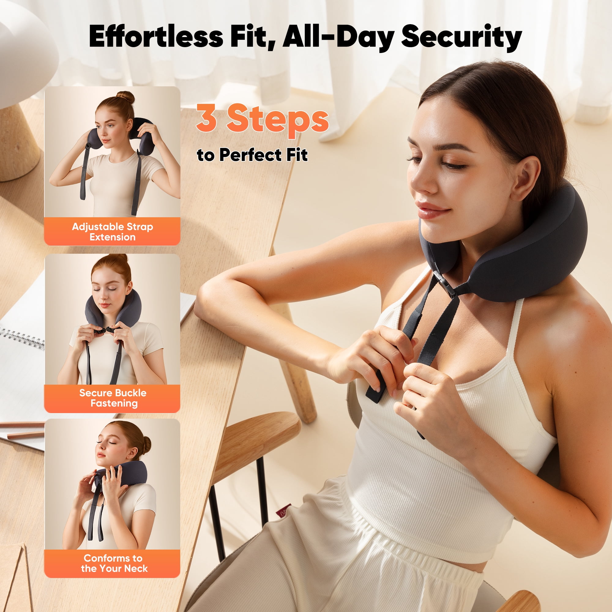 Neck Massager for Deep Tissue,Shiatsu Neck Massager with Heat,Rechargeable 3D Kneading for Home Office Car Travel,Gifts for Women Men