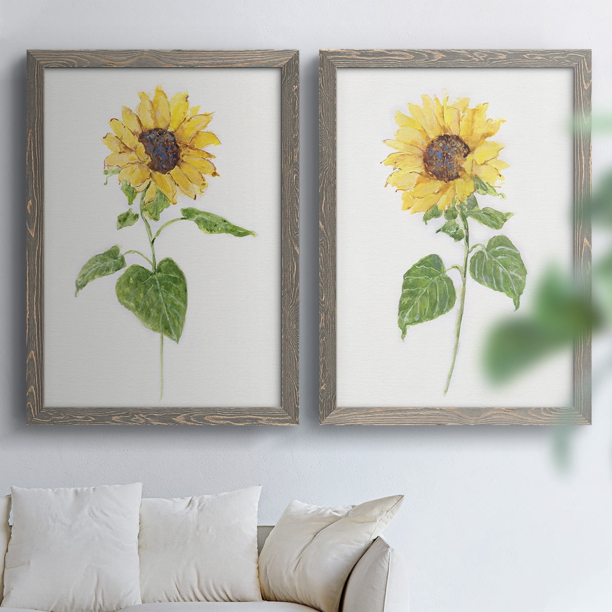 Sunflower I - Premium Framed Canvas 2 Piece Set - Ready to Hang