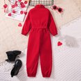 thumbnail image 5 of KYAIGUO 4-7T Toddler Kids Girl Spring Solid Color Jumpsuit Romper Bell-Bottom Overalls Pants Outfits Fall One-Piece Bodysuit with Belt, 5 of 9