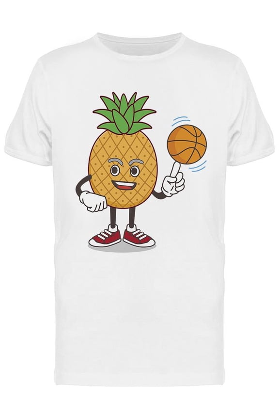 Pineapple Basketball Mascot T-Shirt Men -Image by Shutterstock, Male Large