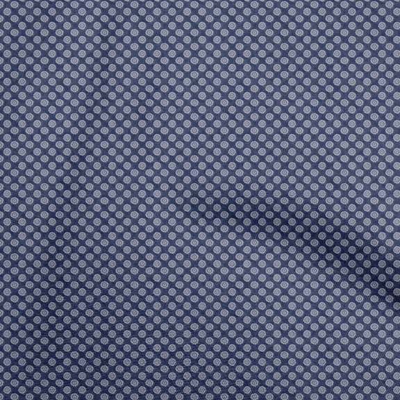 oneOone Georgette Viscose Blue Fabric Asian Dabu Craft Projects Decor Fabric Printed By The Yard 42 Inch Wide