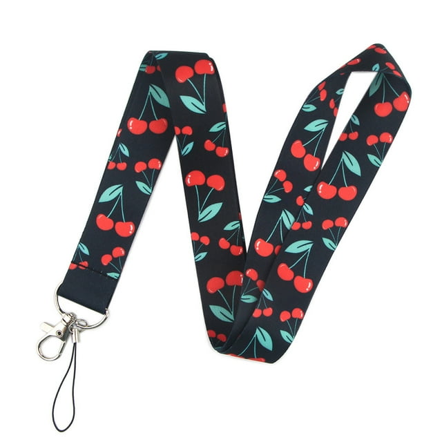 Famous Fresh Fruits Lanyard Keychain ID Card Pass Gym Mobile Phone USB Badge Key Ring Holder Neck Straps NO.8