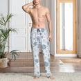 thumbnail image 6 of Lsque Retro ice blue snowflakes Print Men's Pajama Pants, Lounge Pant - Comfortable Home Wear,Elastic Waistband, Stylish Design-X-Large, 6 of 9