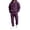 Dark Purple_002, variant on Men 2-Piece Fleece Hoodie Jogger Pants Set Winter Casual Pullover Hooded Sweatshirt Jogging Outfit Tracksuit for Daily Wear Light Purple 2XL