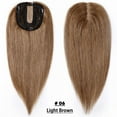 thumbnail image 3 of Benehair 100% Human Hair Extensions Clip In Topper Toupee Hairpiece Silk Base for Women Remy Hair 6"-14" Brown US, 3 of 12