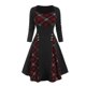 thumbnail image 1 of Falda de mujer de nuevo diseño, vestido de cintura de fiesta para niñas con estampado a cuadros a la moda con diseño de botones, vestido de falda larga, 1 of 2