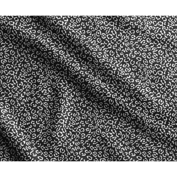 Soimoi Animal Skin Print, Silk Fabric Decor Sewing Fabric By The Yard- 42 Inch Widedecorative Fabric For Shirts, Suits, Ties - Black-wed