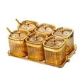 thumbnail image 1 of simhoa Divided Dried Fruit Plates Nuts Storage Tray Multipurpose for Cafe Shop Home Brown 6 Grids, 1 of 8