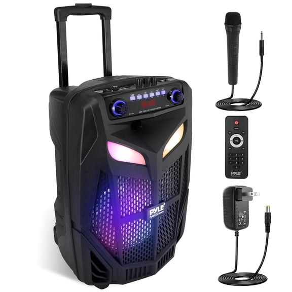 Pyle Portable Bluetooth Karaoke Speaker, Black