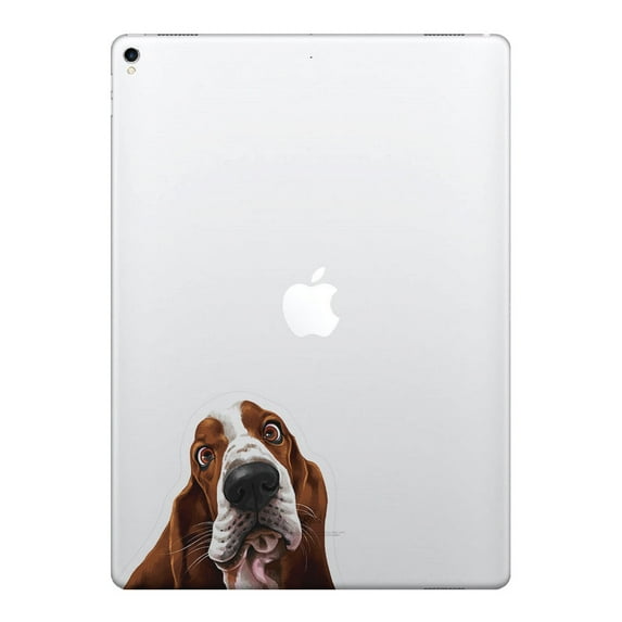 FINCIBO 5" x 5" Vinyl Decor Decal Sticker Removable For Notebook, Ipad, Car - Basset Hound Dog